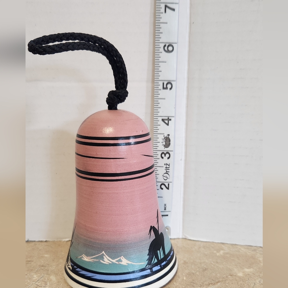 Hand Painted Pottery Bell, Cedar Mesa - Picture 6 of 10